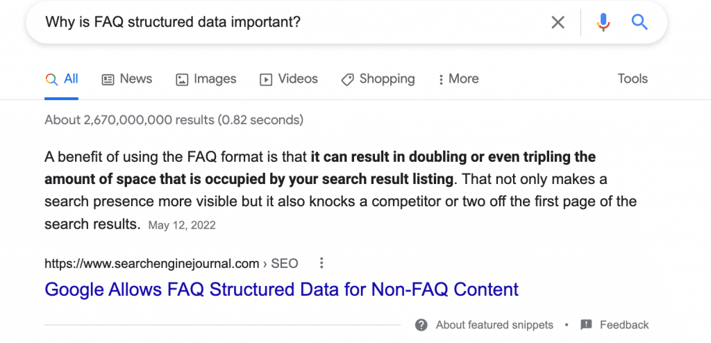 FAQ Schema Result