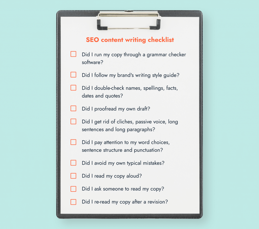 SEO content writing checklist: How to reduce sloppy writing and improve readability