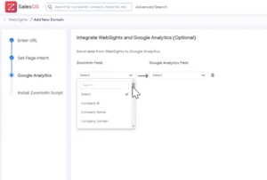 integrate websights zoominfo with ga4