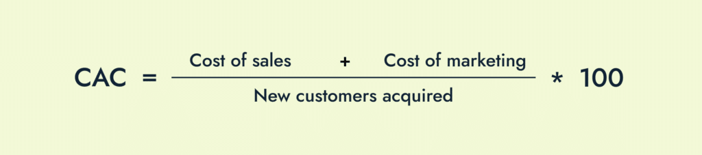 customer acquisition cost formula