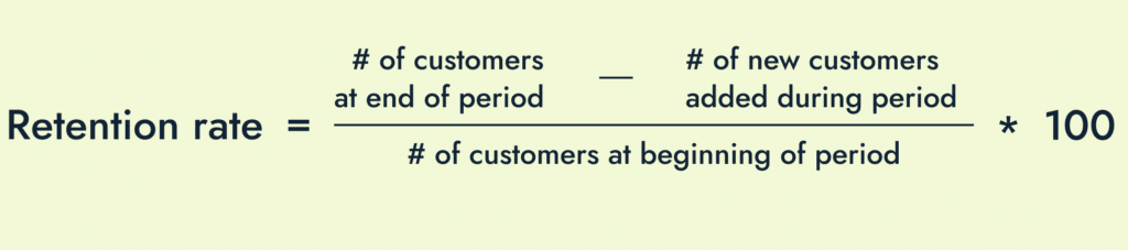 retention rate formula