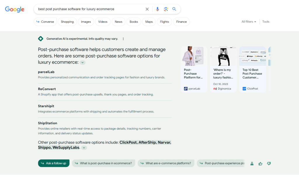 parcellab post purchase experience platform