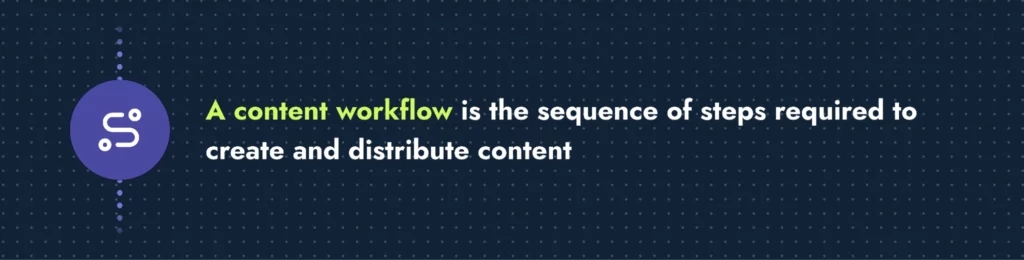 The definition of content workflow