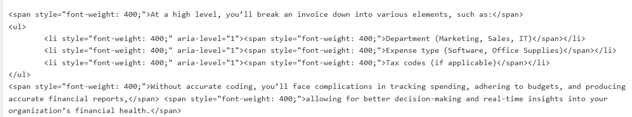 Extra font-weight appearing after copying Google Doc to WordPress.