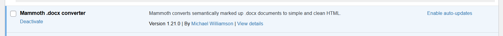Mammoth .docx Google Docs to WordPress plugin.
