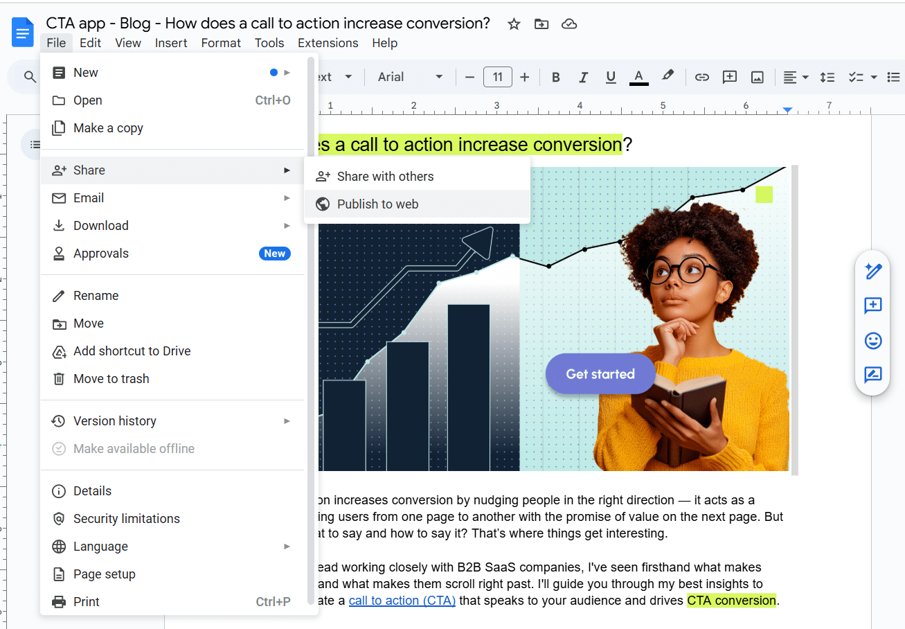 Embedding Google Doc for WordPress.