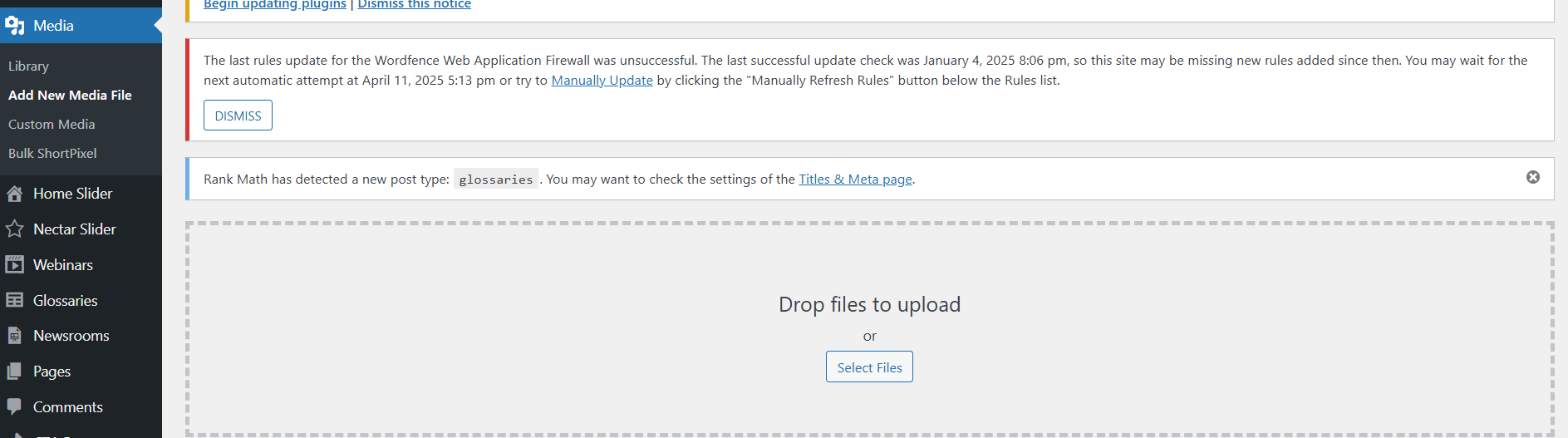 Uploading images manually to WordPress when using Gutenberg.