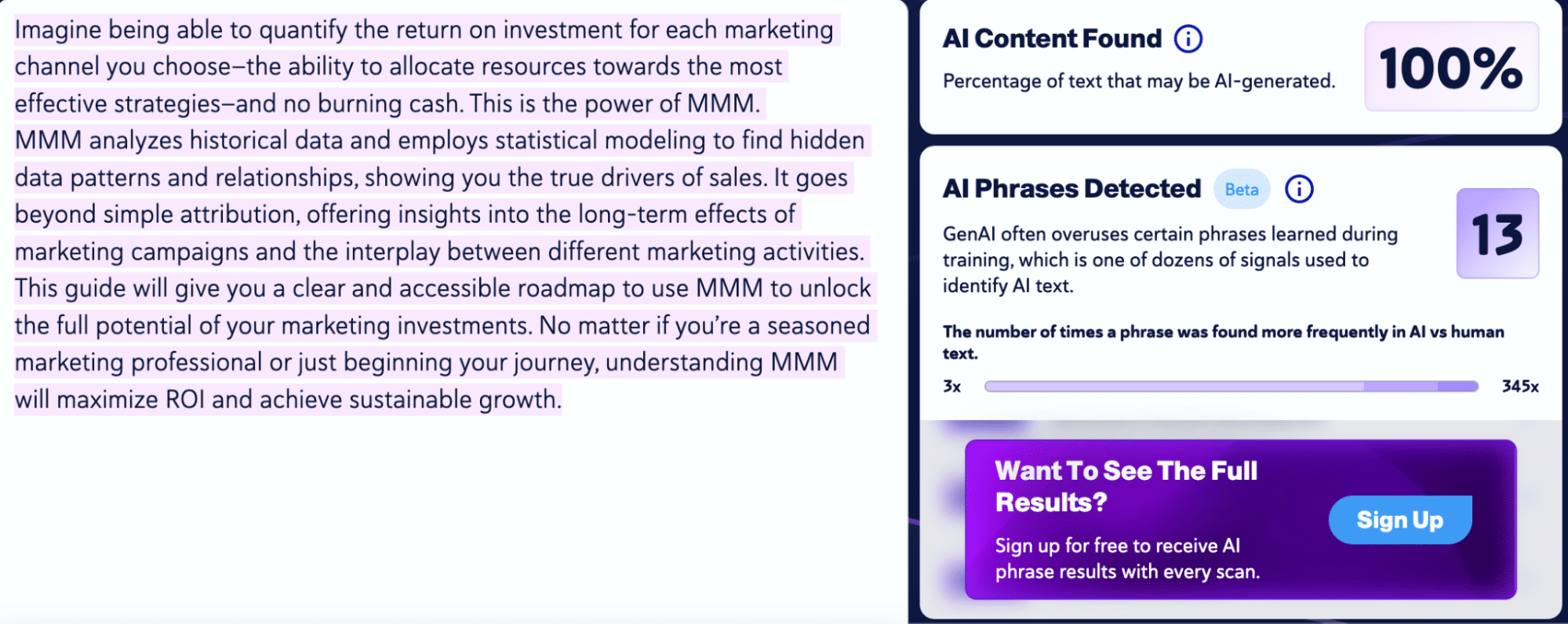 Human-edited AI-generated content tested by Copyleaks.