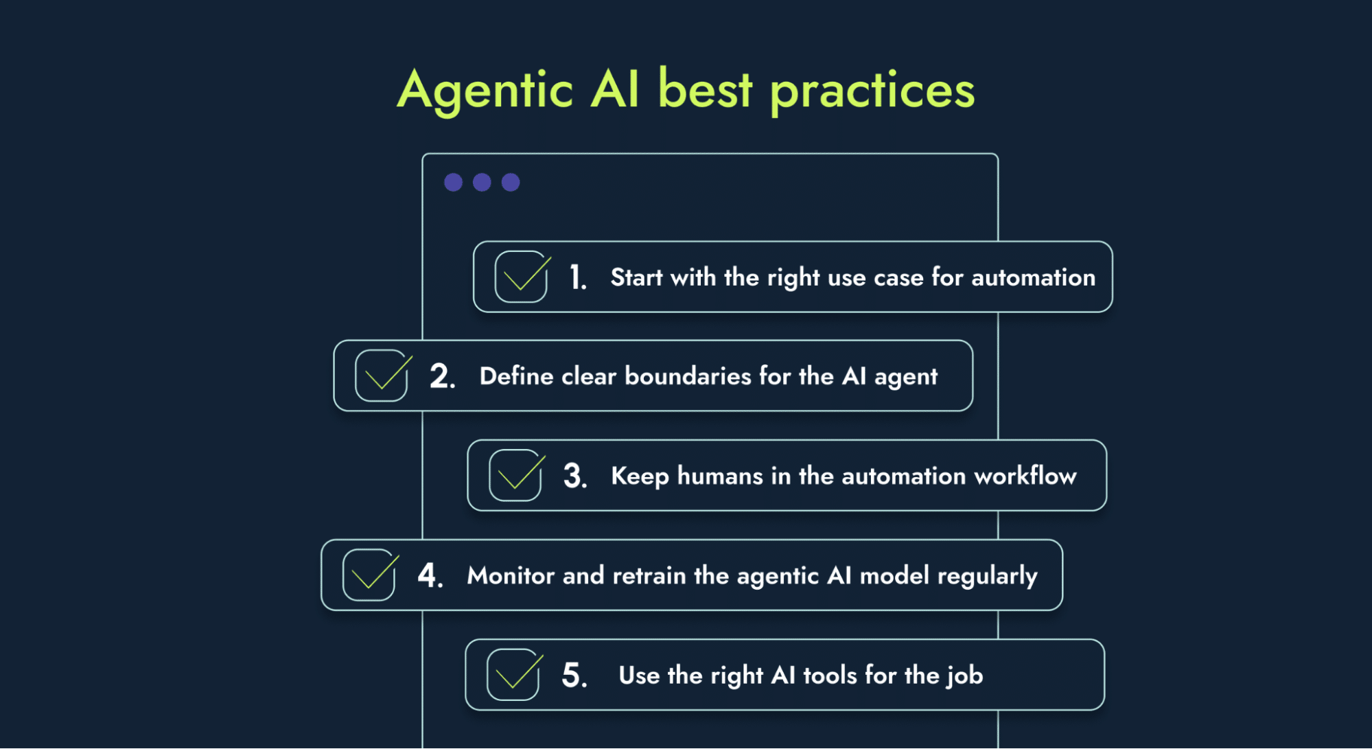 Agentic AI best practices
