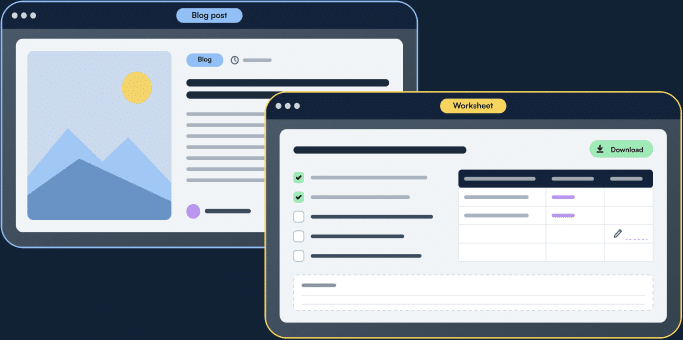 Blog post and worksheet previews