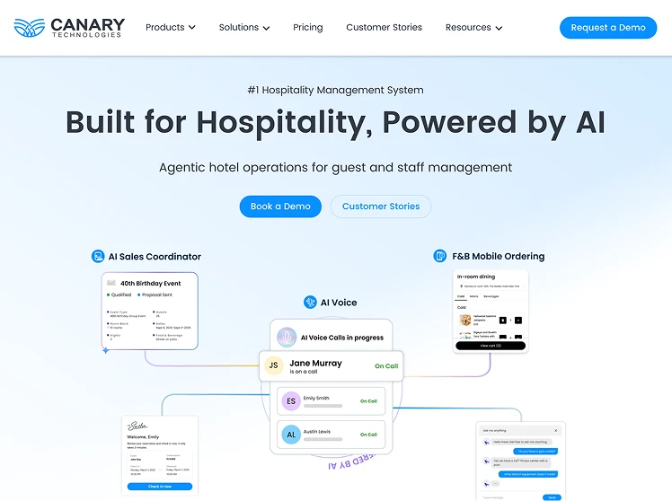 Case study canary technologies homepage